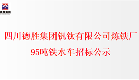 四川华体会 （hth）·官方网站-登录入口-HTH SPORTS
钒钛有限公司炼铁厂95吨铁水车招标公示