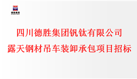 四川华体会 （hth）·官方网站-登录入口-HTH SPORTS
钒钛有限公司 露天钢材吊车装卸承包项目招标