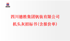四川华体会 （hth）·官方网站-登录入口-HTH SPORTS
钒钛有限公司布袋灰招标书（含报价单）